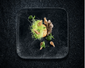 Assiette Noire ASSU Carrée