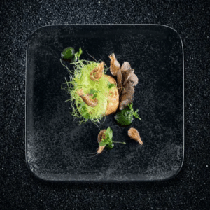 Assiette Noire ASSU Carrée