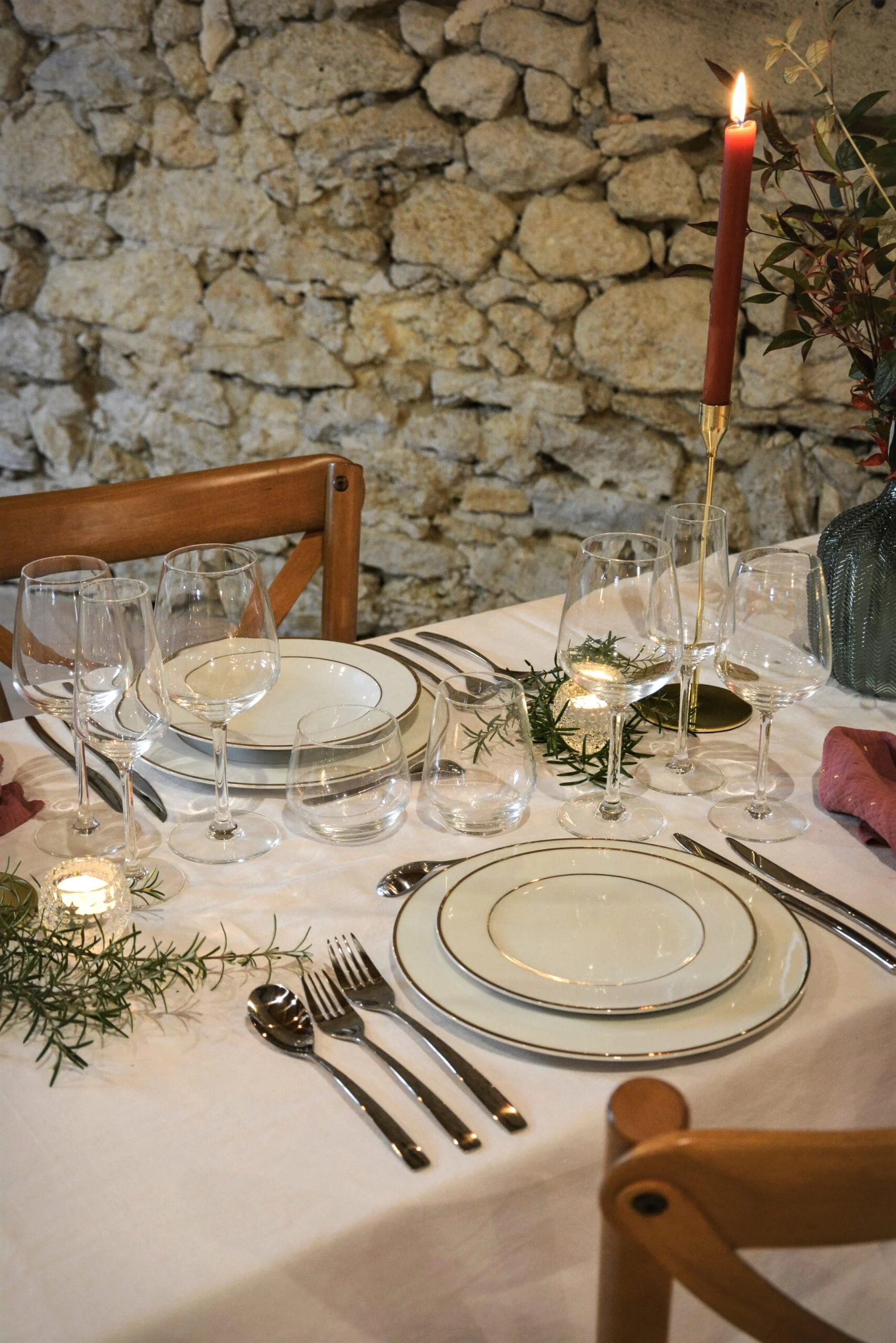 Assiettes filet Or